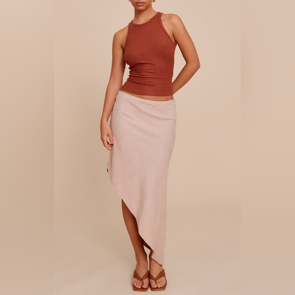 Asymmetrical Tan Skirt